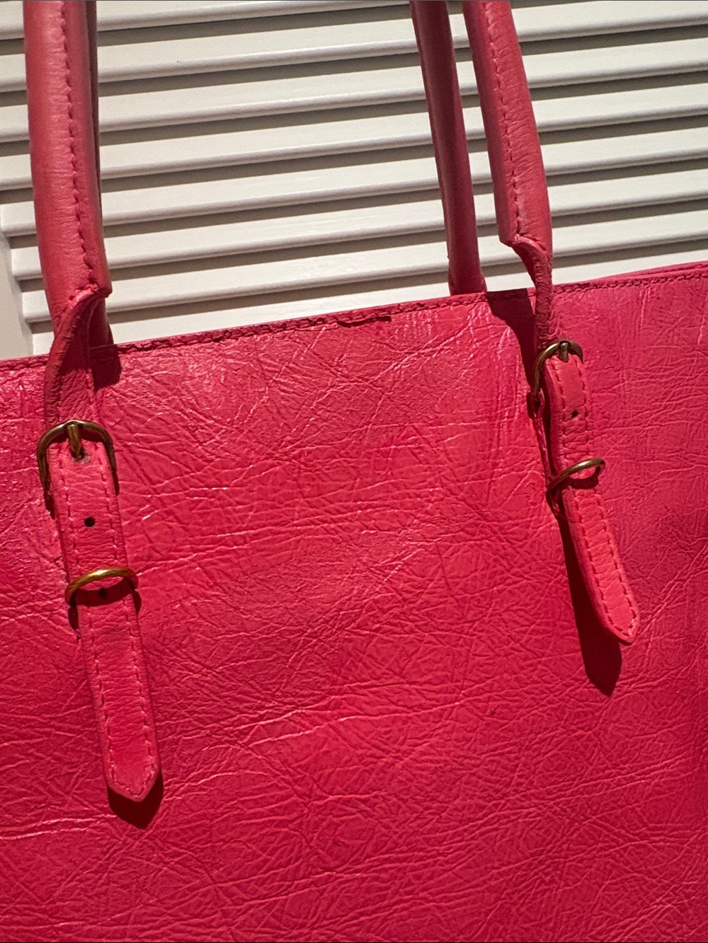 Balenciaga project Pink Leather Tote Bag 14x14"x5" - Picture 12 of 17